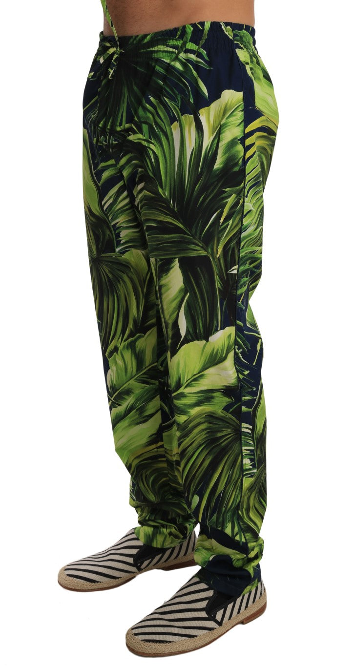 Green Leaves Cotton Casual Pyjamas Lounge Pants