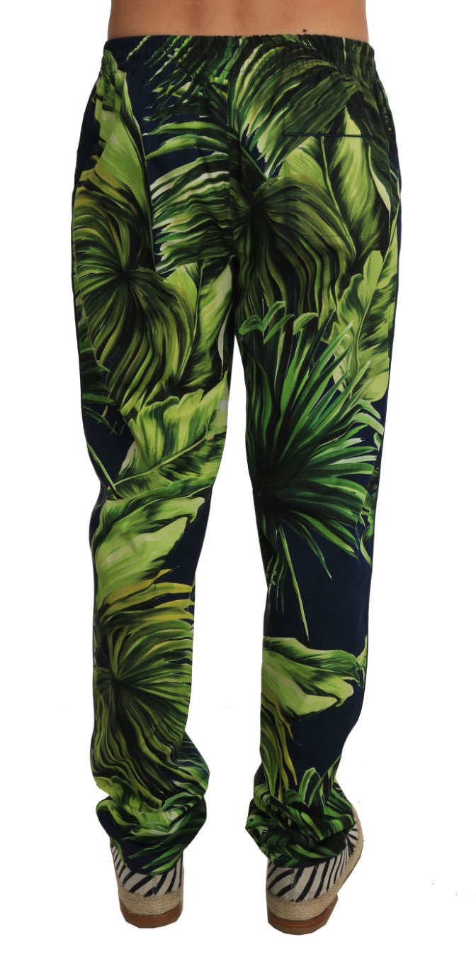 Green Leaves Cotton Casual Pyjamas Lounge Pants