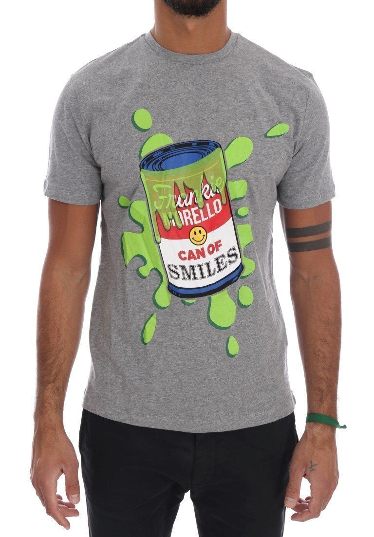 Gray Cotton Can Of Smiles T-Shirt