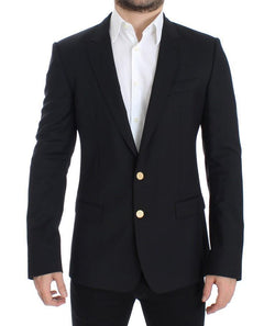 Black wool MARTINI slim fit blazer