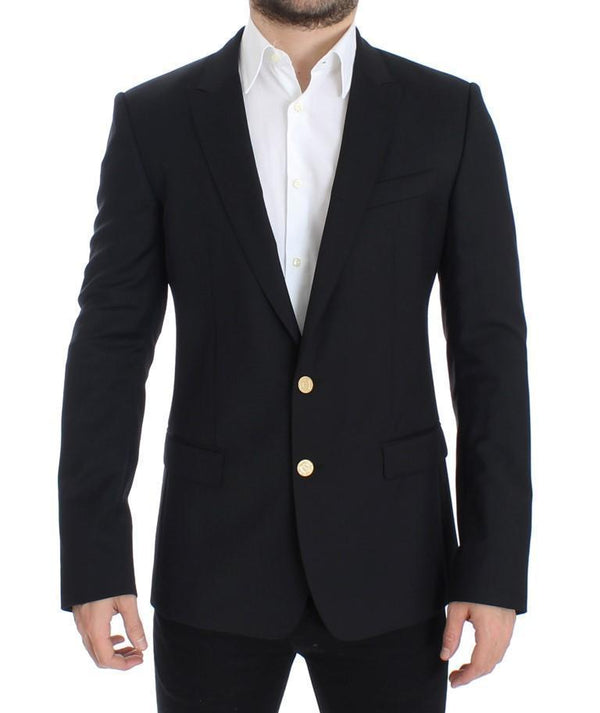 Black wool MARTINI slim fit blazer
