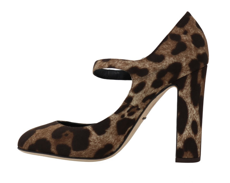 Leopard Cady Silk Crystal Mary Janes