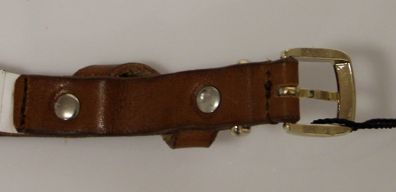 Brown Leather Logo Belt