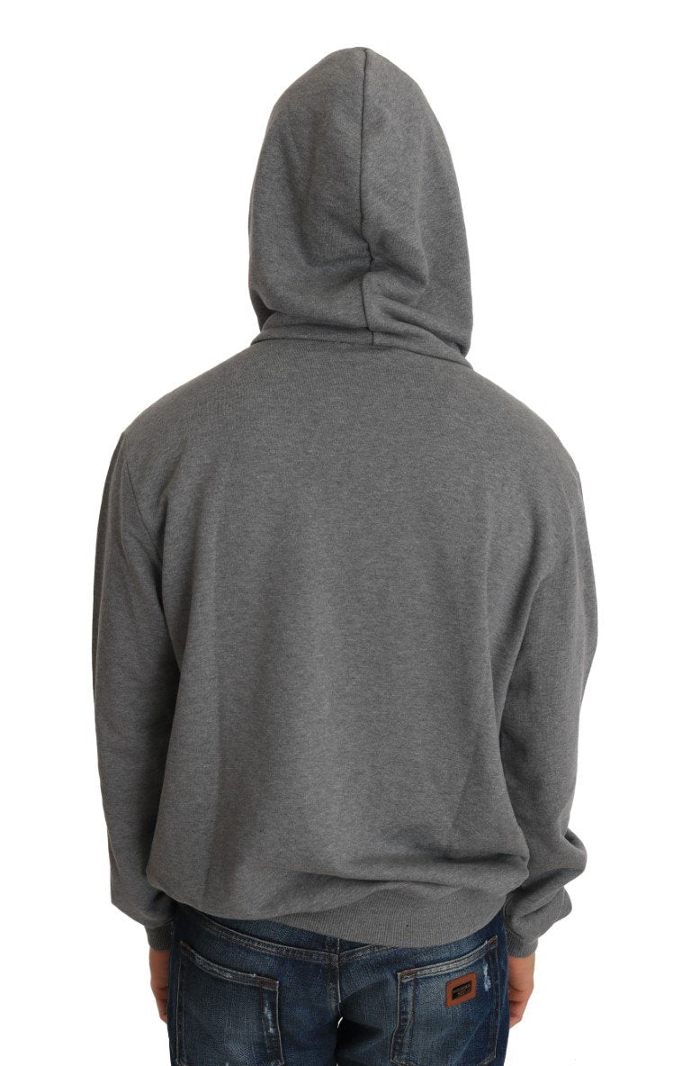 Gray Cotton Hooded Royal Sweater