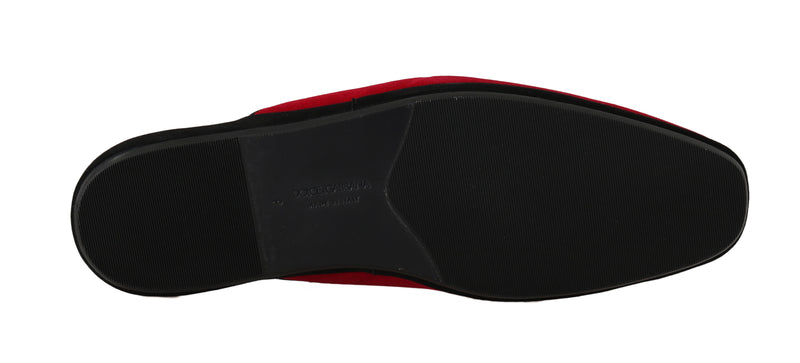 Red Velvet Gold Crown Bee Slippers