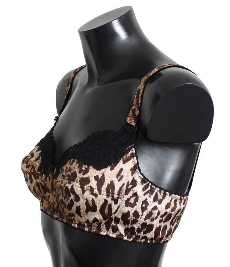 Leopard Silk Stretch Underwear Bra Lingerie
