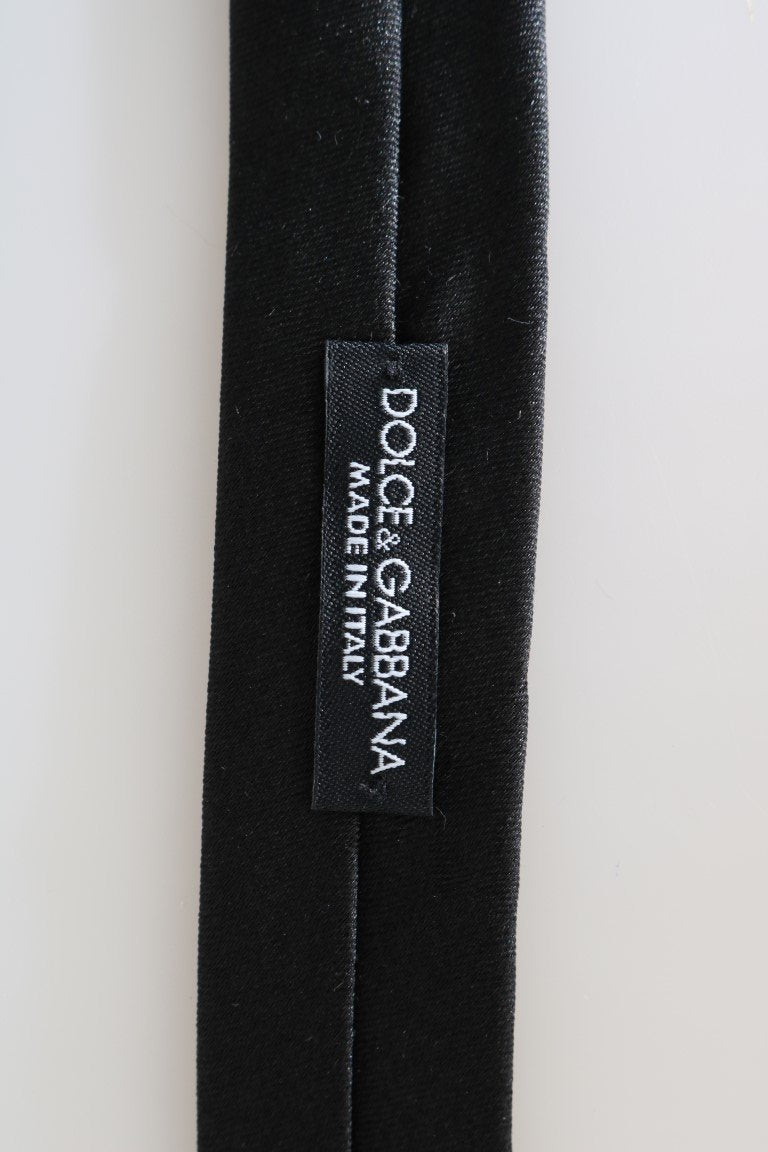 Black Silk Solid Slim Tie