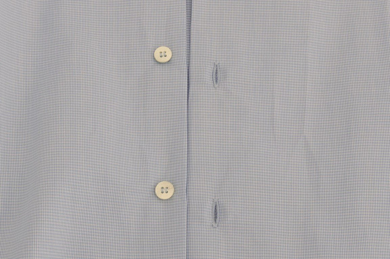 Blue Cotton Slim Fit Dress Shirt