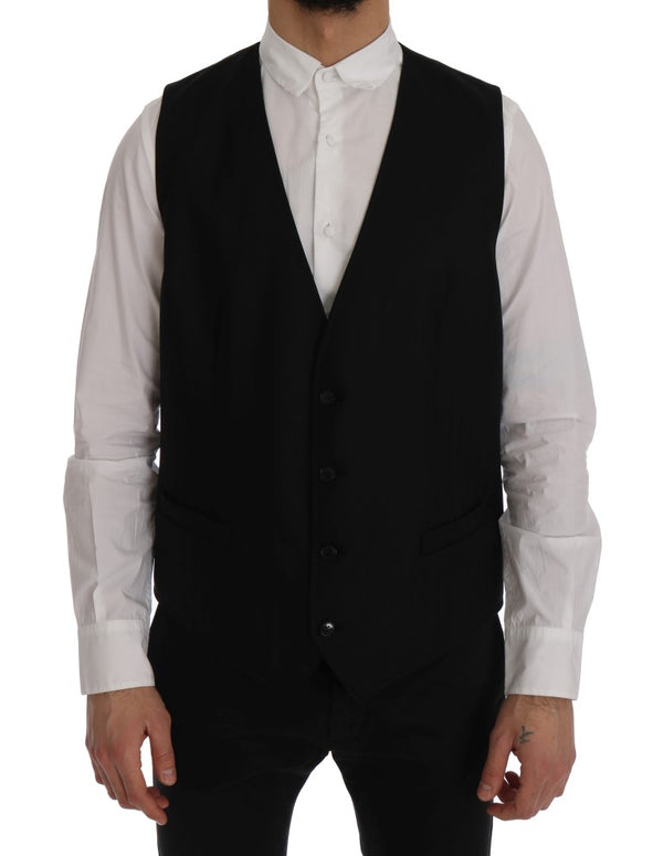 Black STAFF Wool Stretch Vest