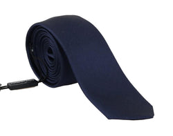 Blue Silk Solid Slim Tie