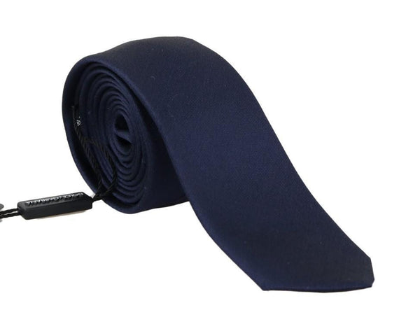 Blue Silk Solid Slim Tie