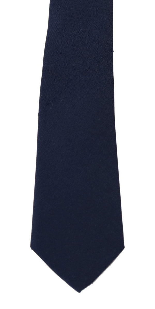 Blue Silk Solid Slim Tie