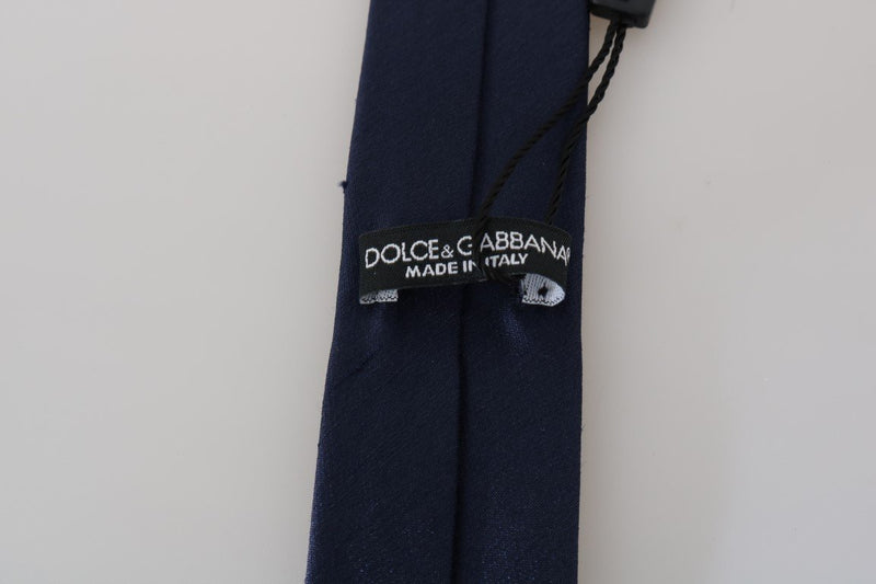 Blue Silk Solid Slim Tie
