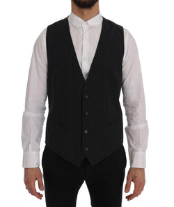 Black STAFF Cotton Striped Vest