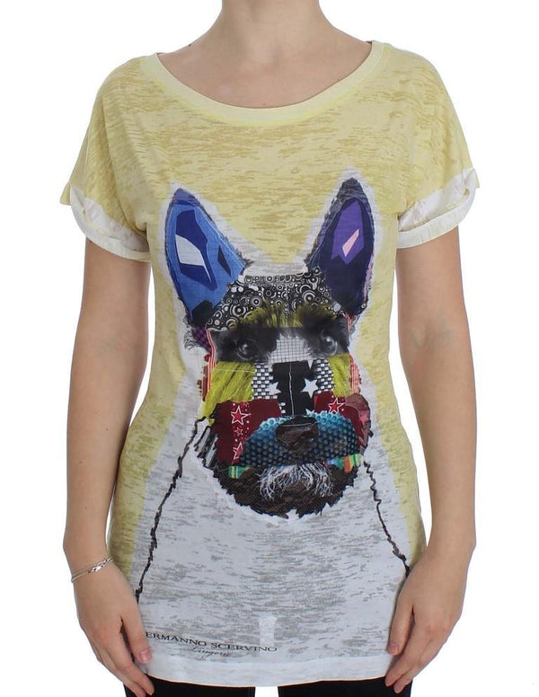 Multicolor Dog Print T-shirt