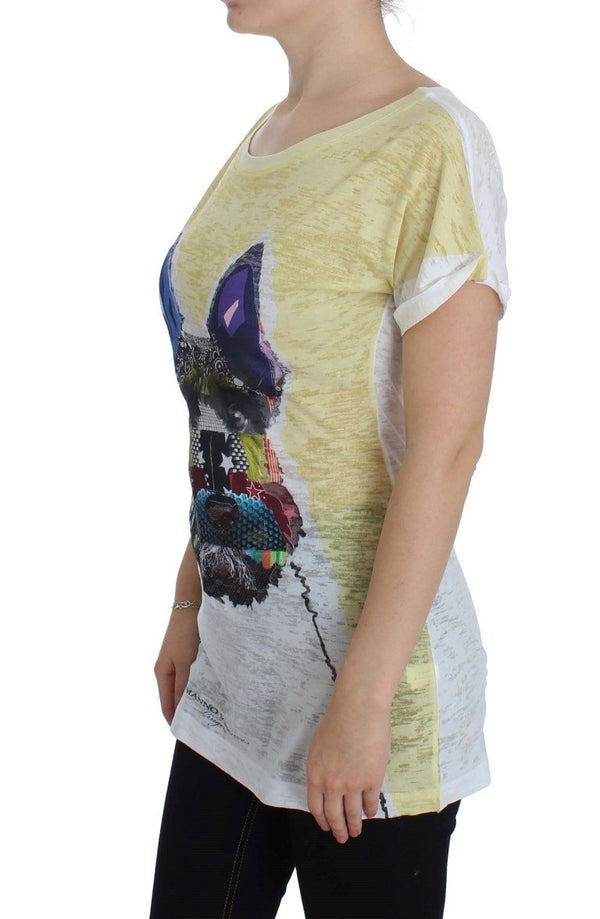 Multicolor Dog Print T-shirt