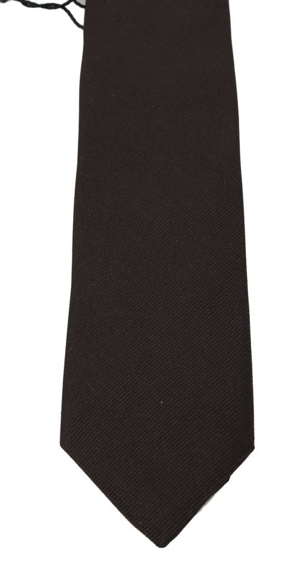 Brown Silk Solid Classic Tie