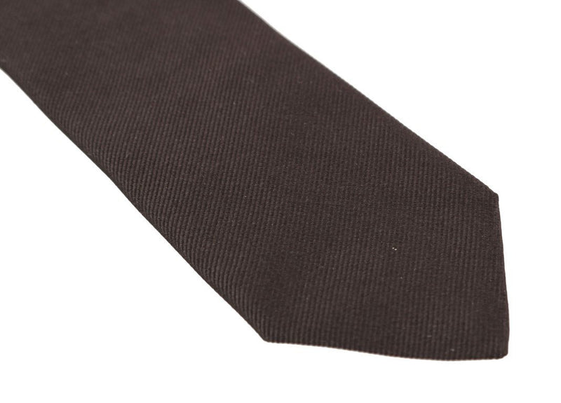 Brown Silk Solid Classic Tie