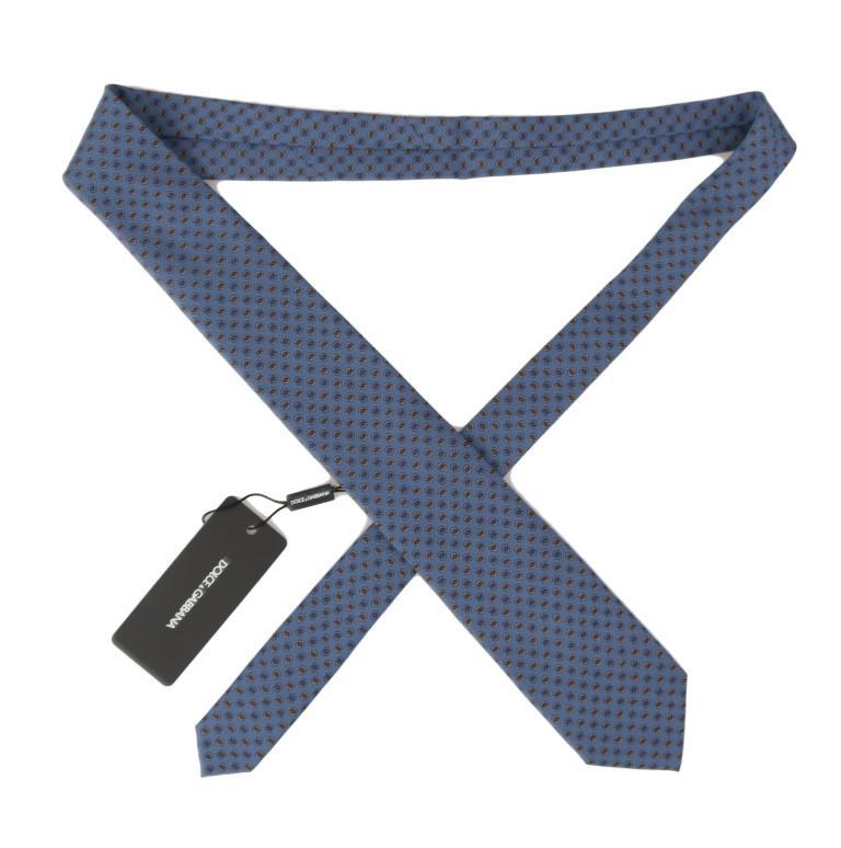 Blue Silk Pattern Tie