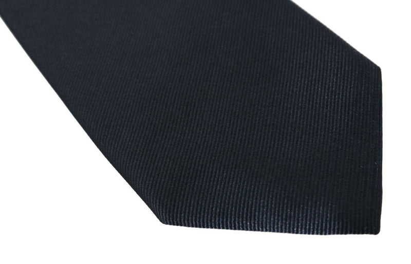 Blue Silk Solid Wide Tie