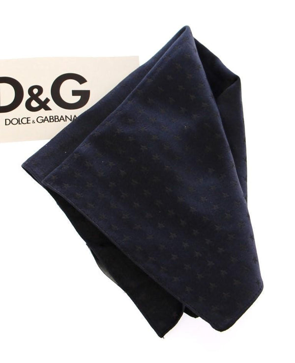 Blue Star Silk Handkerchief