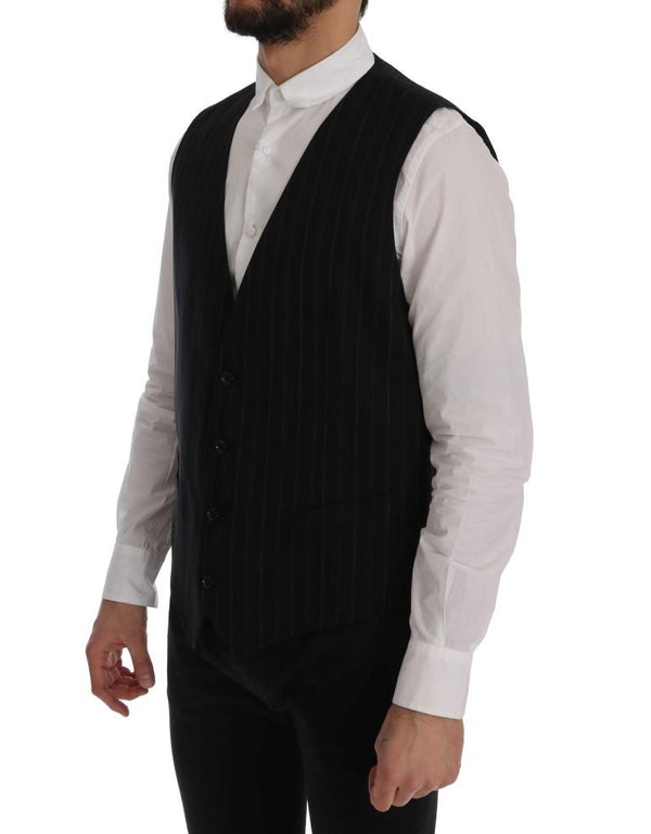 Black  STAFF Cotton Striped Vest