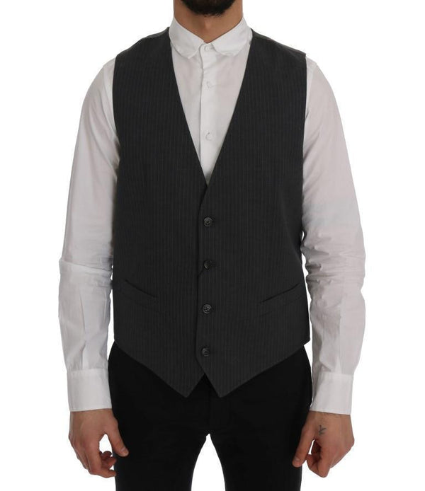 Gray STAFF Cotton Striped Vest