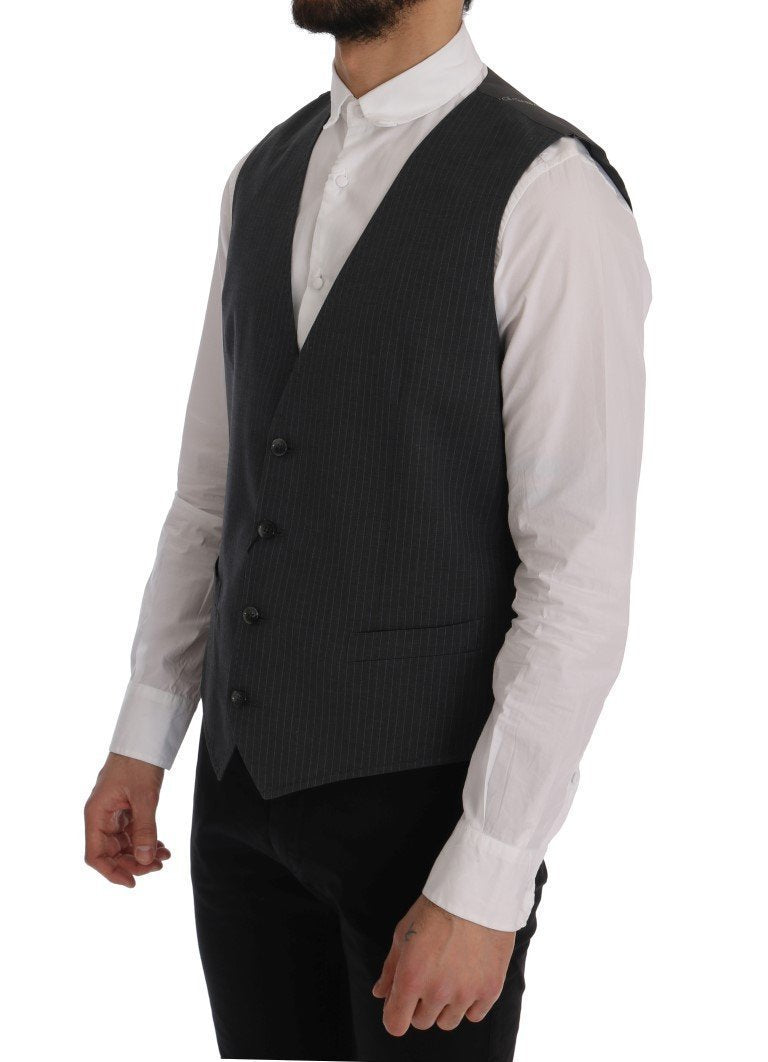 Gray STAFF Cotton Striped Vest