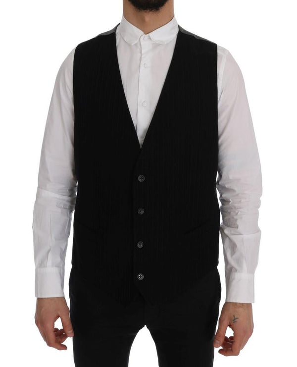 Black STAFF Cotton Striped Vest