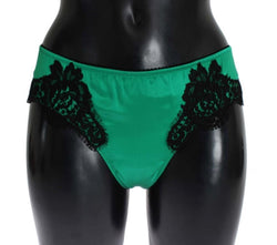 Green Satin Stretch Underwear Panties