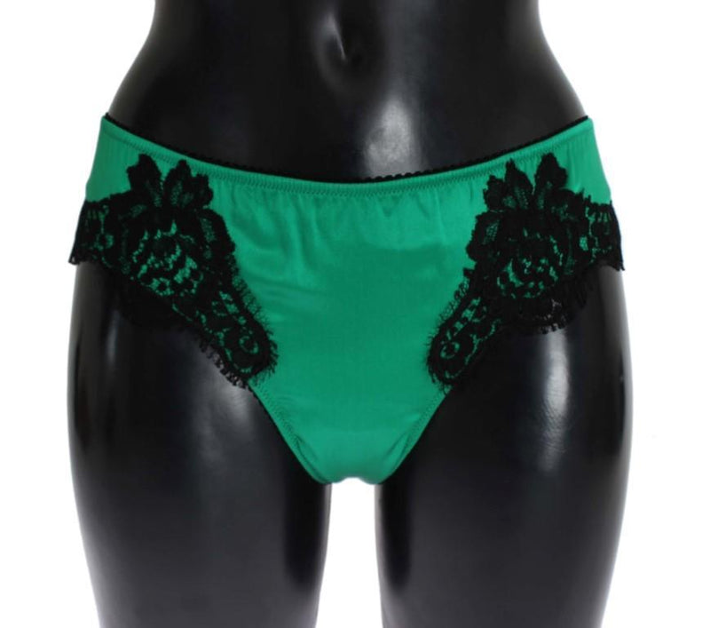 Green Satin Stretch Underwear Panties