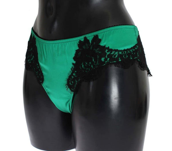 Green Satin Stretch Underwear Panties