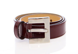 Red Leather Logo Belt