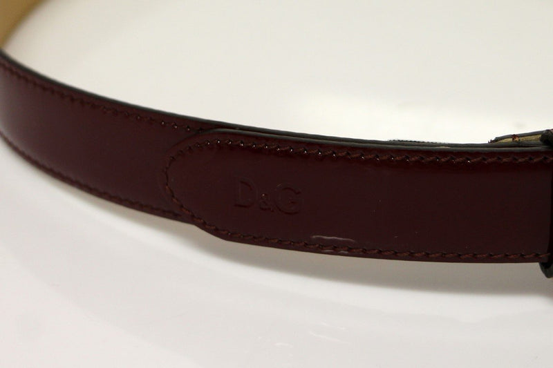 Red Leather Logo Belt