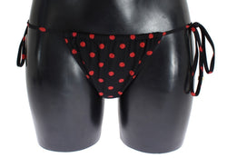 Black Red Bikini Bottom Swimwear Beachwear