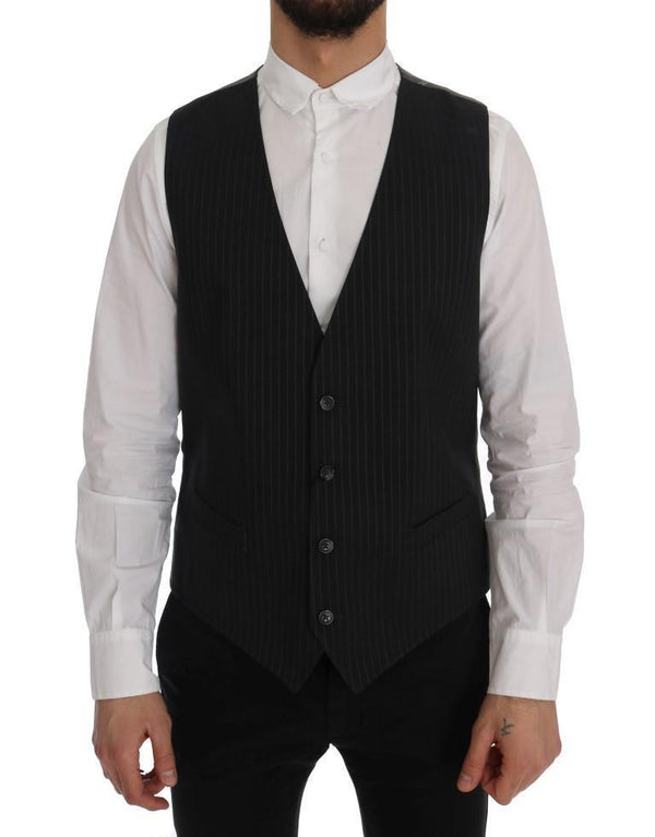 Gray STAFF Cotton Striped Vest