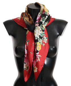 Lion Multicolor Square Silk Wrap Scarf