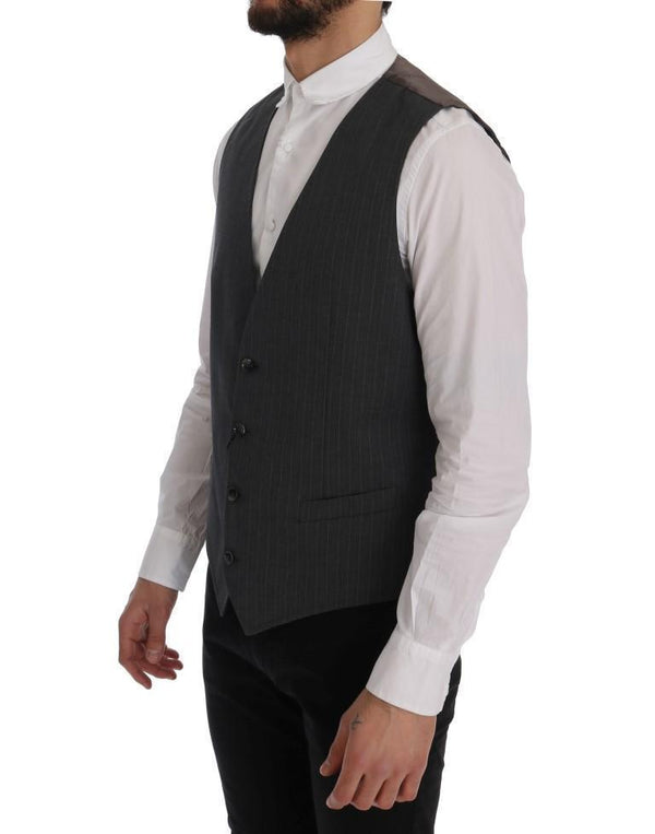 Black STAFF Cotton Striped Vest