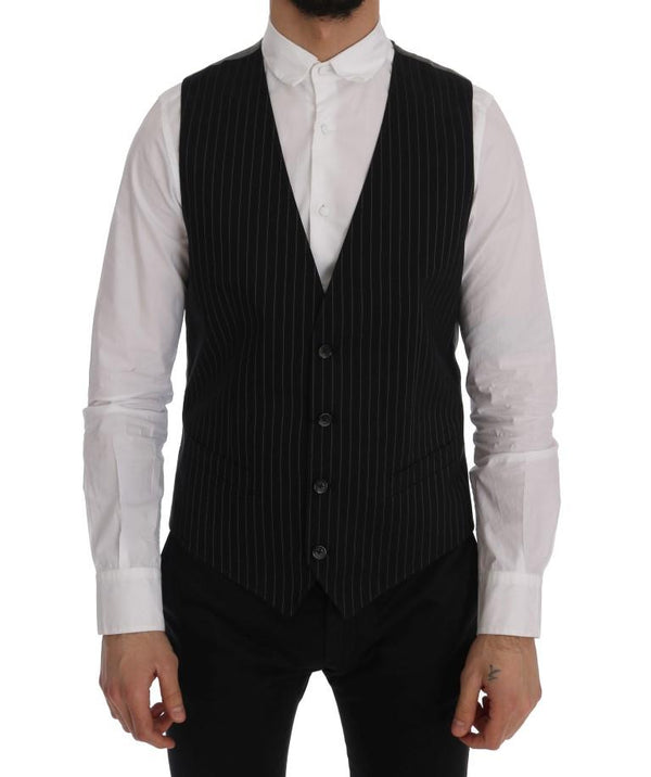 Black STAFF Cotton Striped Vest