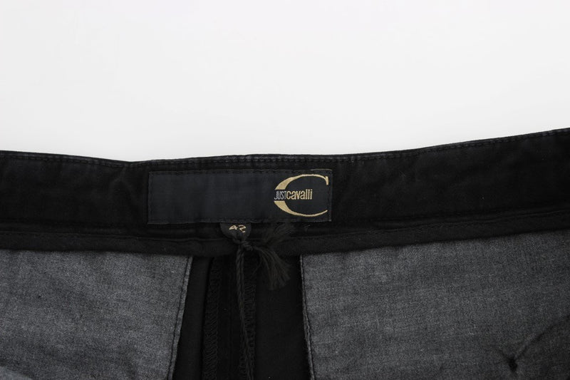 Black straight cotton pants