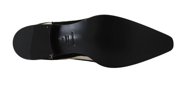 Black White Pony Hair Chelsea Boot