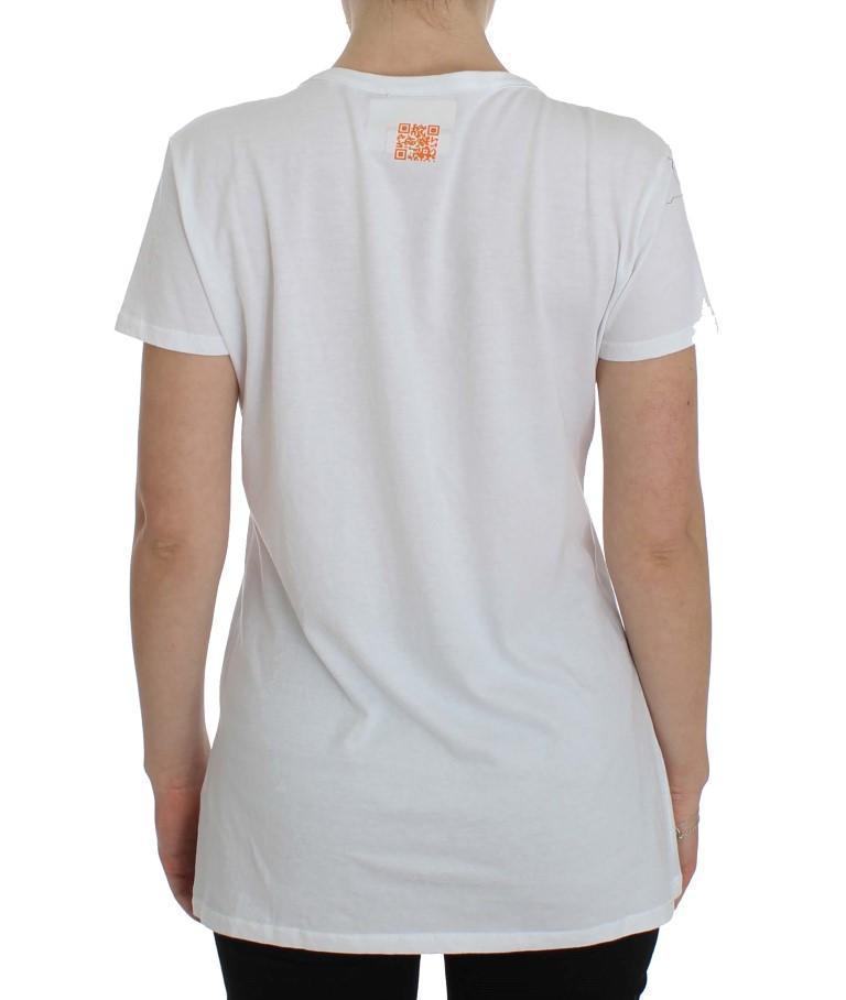 White Cotton Crewneck T-shirt