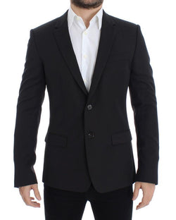 Brown wool slim fit blazer