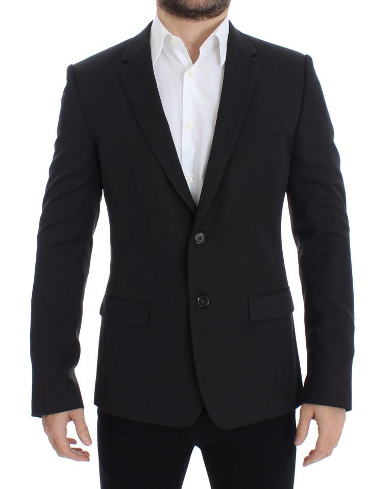Brown wool slim fit blazer