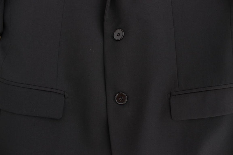 Brown wool slim fit blazer
