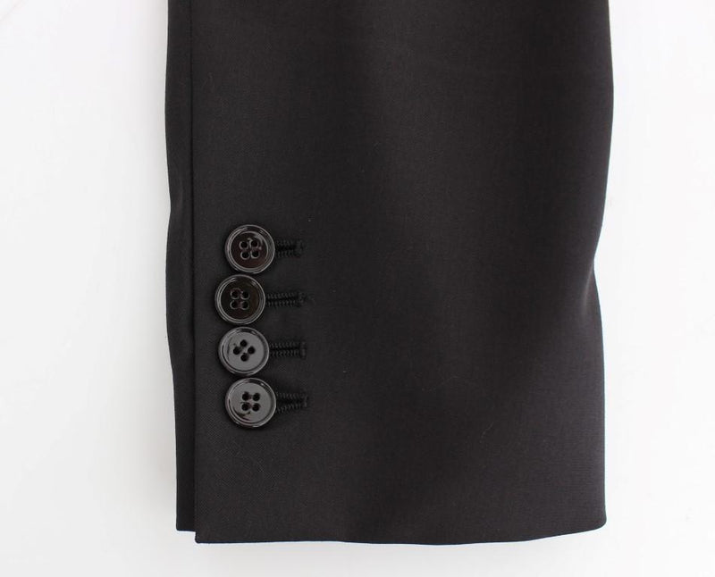 Brown wool slim fit blazer