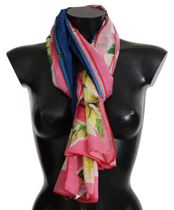 Multicolor MIAMI USA Print Cotton Shawl