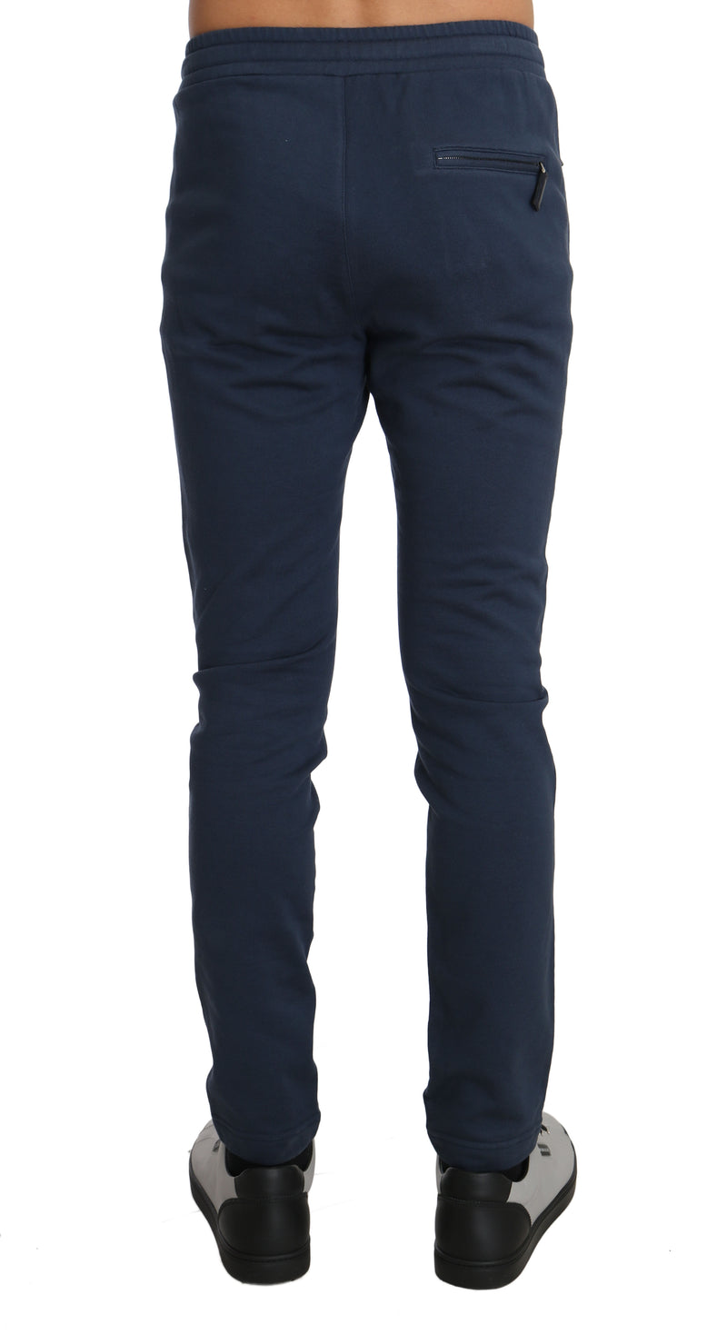 Blue Cotton Crown Sport Casual Trousers