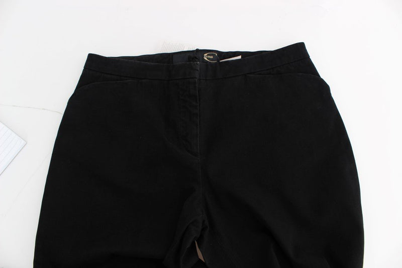 Black straight cotton pants