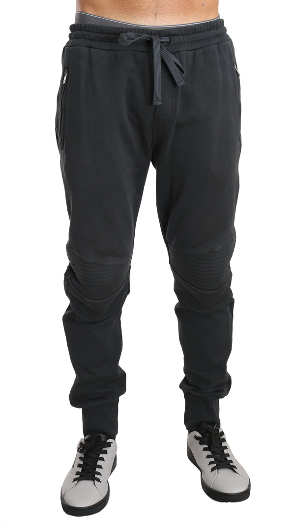 Gray Cotton Gym Sport Casual Trousers